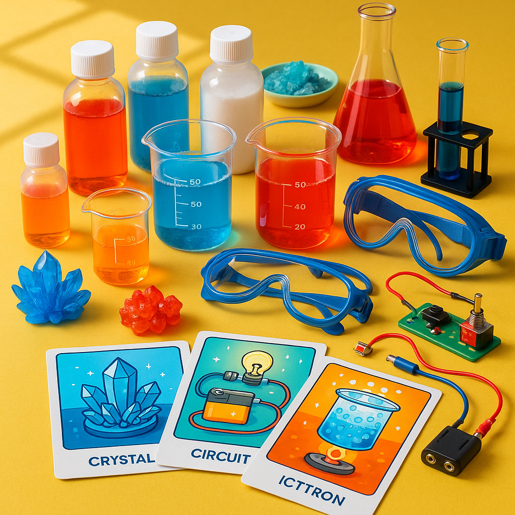 Kids science experiment kit on bright table — what kids want for Christmas
